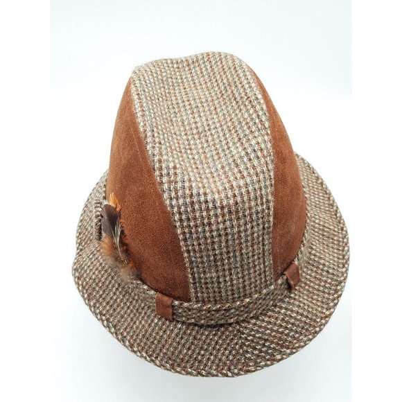 Vintage Knox New York Brown Leather Hat. Cuba/Mafia Gangster Hat. Size 7¼ - 7.25 - Picture 7 of 11